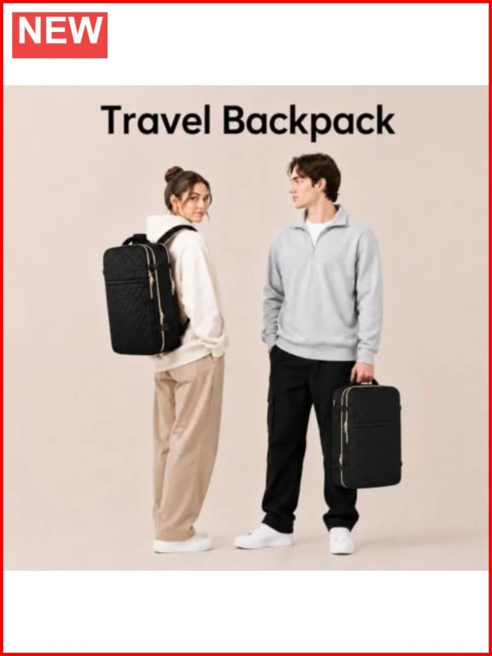 Flight Approved Carry On Backpack for Women, Water Resistant Anti-Theft Daypack